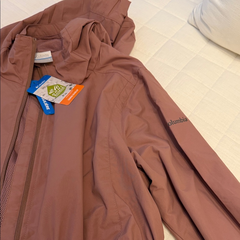 Columbia Hooded Shell Jacket - Dusty Rose Mauve